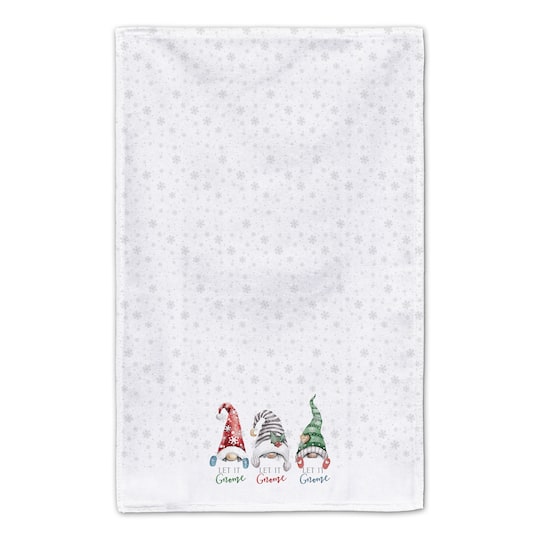 Let it Gnome Blue Snowflakes Tea Towels - Set of 2